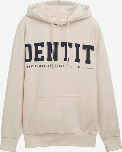 TOM TAILOR DENIM Sweatshirt mit Kapuze – Beige