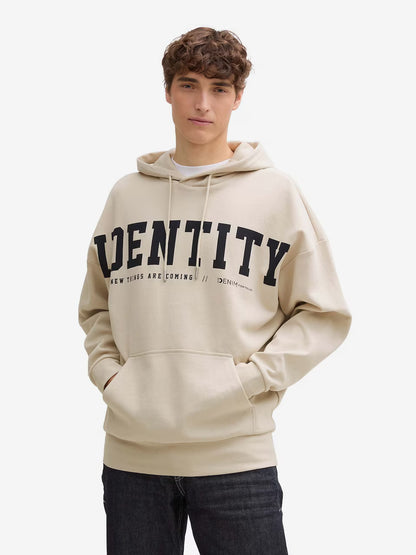 TOM TAILOR DENIM Sweatshirt mit Kapuze – Beige